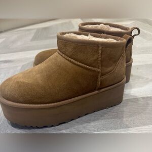 UGG Classic Ultra Mini Platform Suede Boots